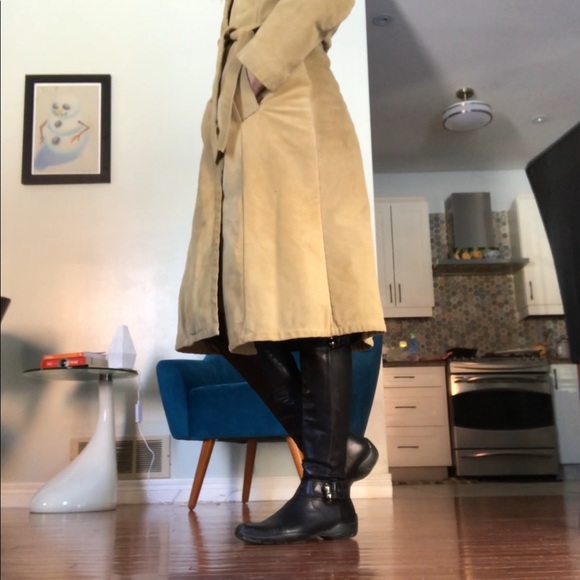 Vintage Shearling Trench Coat - Picture 4 of 11